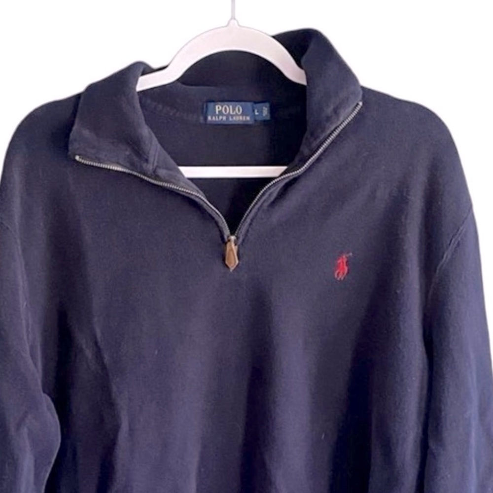 Polo Ralph Lauren navy 1/4 zip sweater pullover